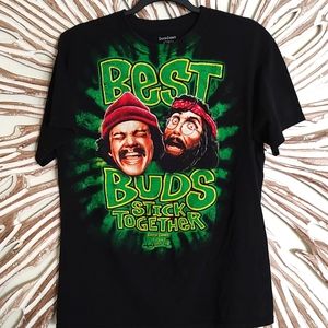 Cheech and Chong Tee Shirt, sz Medium, Black